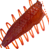 spicy sriracha cold smoked atlantic salmon fillet on a transparent background